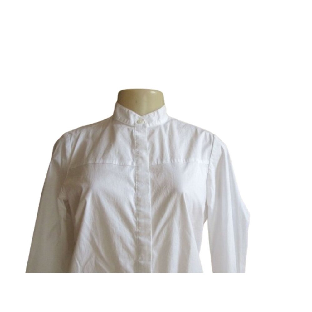 Untuckit White Long Sleeve Button Down Cotton Shirt For Women Size 2 - Picture 3 of 6